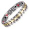Silver gold tone stainless steel magnetic therapy bracelet