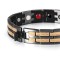 Vigor 4 in 1 elements stainless steel magnetic bracelet Black and gold