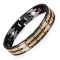 Vigor 4 in 1 elements stainless steel magnetic bracelet Black and gold