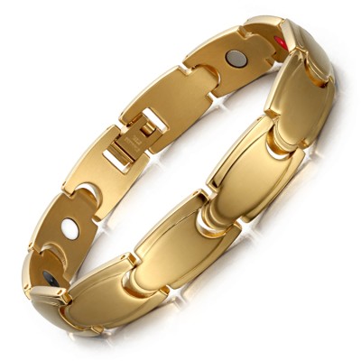 Stamina 4 in 1 element stainless steel magnetic bracelet Gold