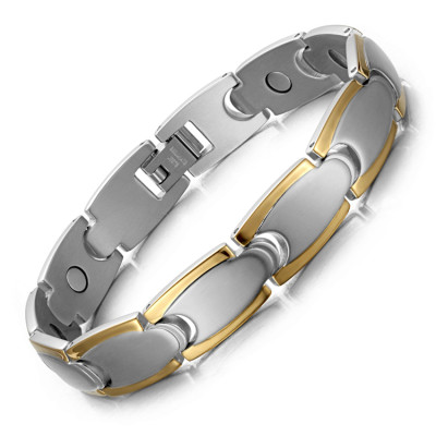 Stamina full magnets stainless steel magnetic bracelet Silver and gold