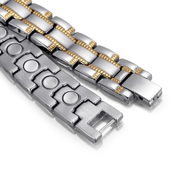 Salubrity full magnets stainless steel magnetic bracelet