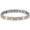 Embed crystals men magnetic therapy bracelet pure titanium