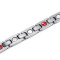Embed crystals men magnetic therapy bracelet pure titanium