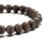 8mm beads bronzite bracelet with stainless steel accessories