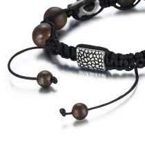 8mm braid bronzite beads bracelet