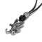 adjustable leather necklace with eagle pendant