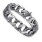 Antique Silver Etch Stainless Steel Bracelet