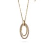 Gold mineral dust stainless steel gold necklace pendant