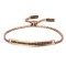 Brown mineral dust stainless steel rose gold bracelet