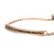 Brown mineral dust stainless steel rose gold bracelet
