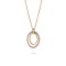 Gold mineral dust stainless steel gold necklace pendant
