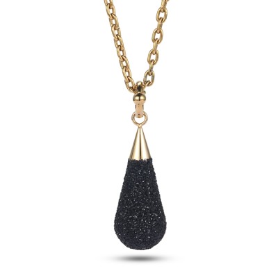 Black Gold Necklace Pendant
