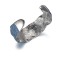 Blue mineral dust wave stainless steel bangle