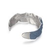 Blue mineral dust wave stainless steel bangle