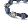 8mm braid dumortierite beads bracelet with budda accessory