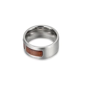 Wood sheet stainless steel ring