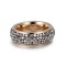 Crystal cubic zirconia stainless steel wedding band ring