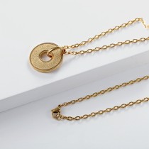 18Kt Gold Plated emery pendant necklace