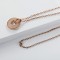 Rose gold 18Kt plated emery pendant necklace