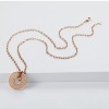 Rose gold 18Kt plated emery pendant necklace