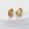 Gold 18Kt plated emery huggie earrings