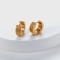 Rose gold 18Kt plated emery huggie earrings
