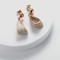 White mineral dust stainless steel chandeliers earrings