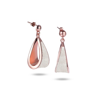 White mineral dust stainless steel chandeliers earrings