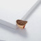 Brown Mineral Dust Stainless Steel Rose Gold Ring