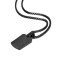 Reptile Style Black Plated Stainless Steel Pendant Necklace