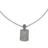 Reptile Style Silver Etch Pendant Necklace