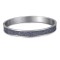 Blue Gray Mineral Dust Stainless Steel Bangle Bracelet
