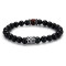 Men's Beaded Bracelet with Agate and Red Tiger Eye
