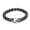 8mm Bronzite Beads Bracelet With Stainless Steel Accessory