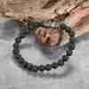 Men's Beaded Bracelets with Lava Stone