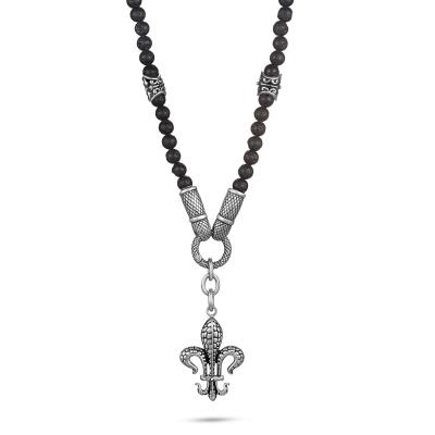 Men's Lily Cross Necklace