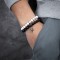 Men's Lily Cross Beaded Bracelet
