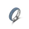 Steel Silver Blue Ring