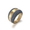 Blue-gray Gold Matt Ring