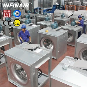 Ventilador en línea centrífugo para ventilación HVAC con certificados AMCA / TUV / CE / ATEX