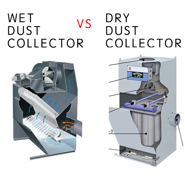 Coletor de pó úmido vs. Coletor de pó seco - o que é melhor?