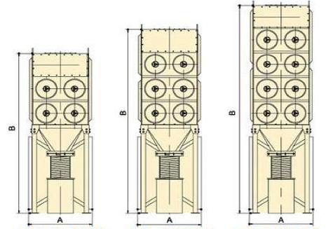 Central Downflow Cartridge Dust Collector