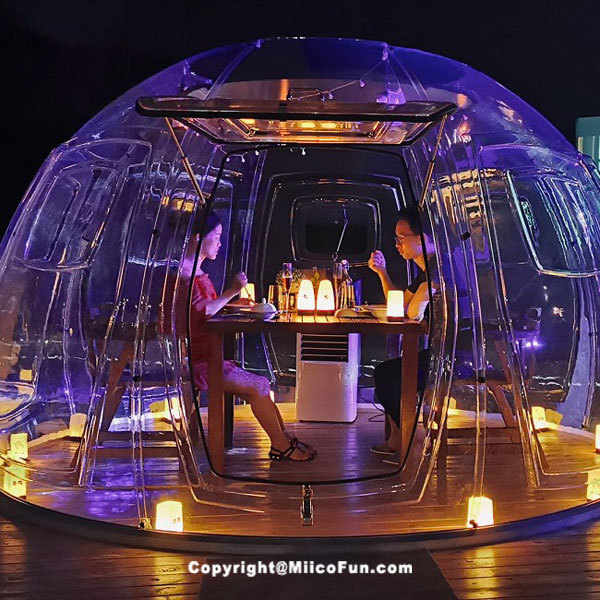 MiicoFun has designed three styles of bubble tents