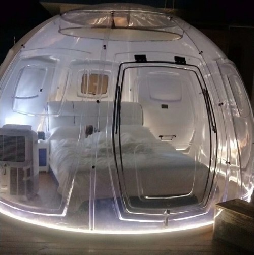 MiicoFun Transparent Bubble Dome Tent,made of PC Panels with windows and door.