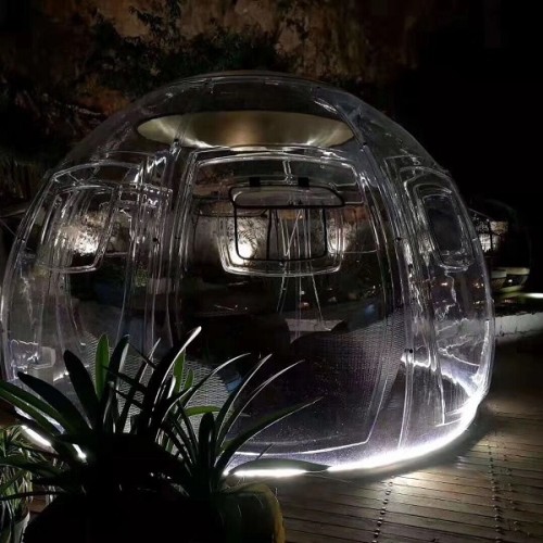 MiicoFun Transparent Bubble Dome Tent,made of PC Panels with windows and door.