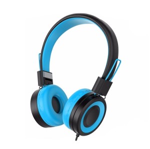 Cool colors public school children library language learning headphone