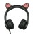 Gift promotion LED OEM fashion animal ears cute children headphones