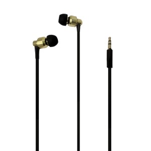 Auriculares estéreo de alta fidelidad con conector de oro para iPhone con micrófono y micrófono.
