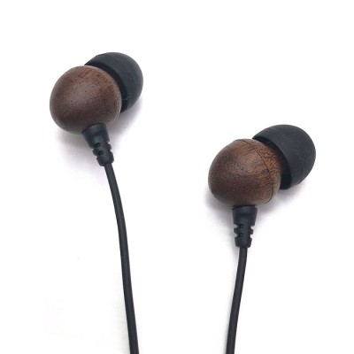 Natural Wood User-friendly Balanced Bass Driven Sound Earphone